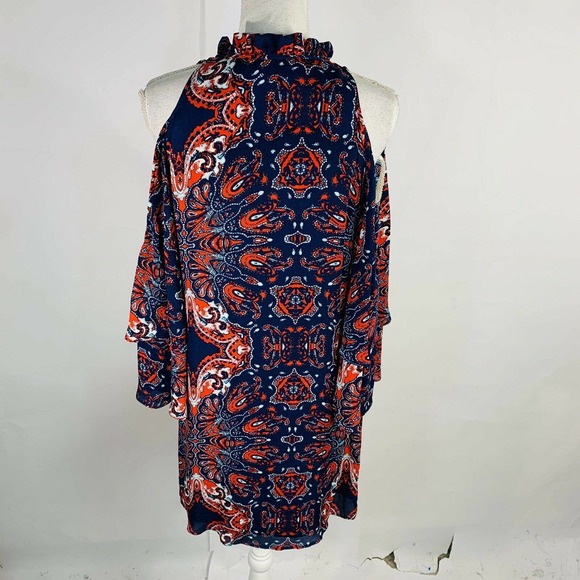 Parker Cold Shoulder Abstract Shift Dress Small - Picture 5 of 7